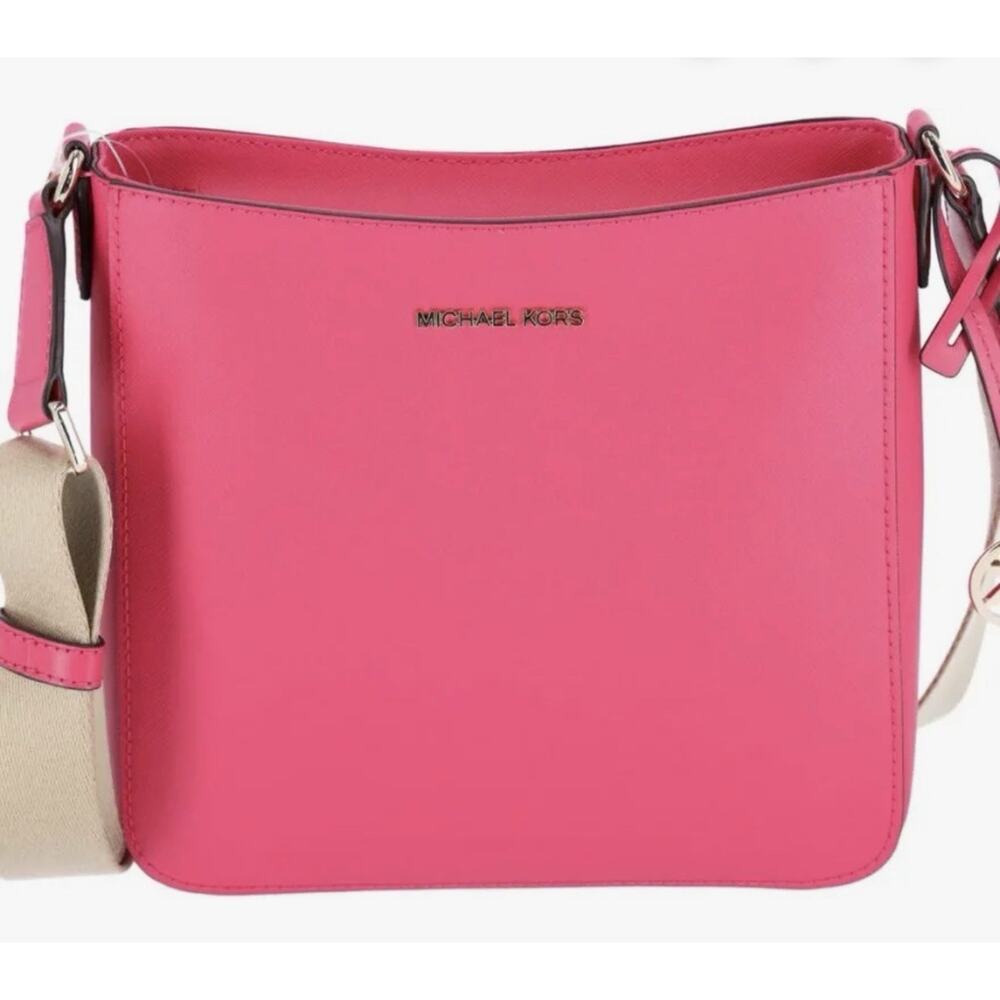 MICHAEL KORS JET SET TRAVEL SMALL SHOULDER MESSENGER BAG ELECTRIC PINK